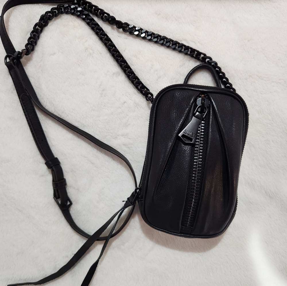 Aimee Kestenberg Tamitha Black Leather Phone/Small Crossbody Bag